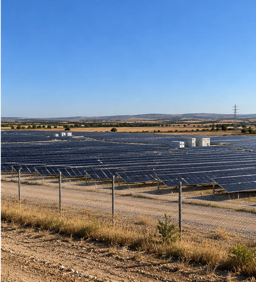 Vallado perimetral de una planta fotovoltaica